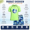 image:imageBody Glove Boys 2 Piece Swim Set Rash Guard amp Swim Trunks Sizes 412  UPF 50 Sun Protection QuickDry Lightweight Fabric for Beach and Pool Days Matching Print Stretch Comfort Fit for KidsLime Beach
