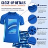 image:imageBody Glove Boys 2 Piece Swim Set Rash Guard amp Swim Trunks Sizes 412  UPF 50 Sun Protection QuickDry Lightweight Fabric for Beach and Pool Days Matching Print Stretch Comfort Fit for KidsBlue Waves