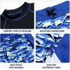 image:imageBody Glove Boys 2 Piece Swim Set Rash Guard amp Swim Trunks Sizes 412  UPF 50 Sun Protection QuickDry Lightweight Fabric for Beach and Pool Days Matching Print Stretch Comfort Fit for KidsBlackBlue Sharks