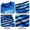 image:imageBody Glove Boys 2 Piece Swim Set Rash Guard amp Swim Trunks Sizes 412  UPF 50 Sun Protection QuickDry Lightweight Fabric for Beach and Pool Days Matching Print Stretch Comfort Fit for KidsBlue Waves