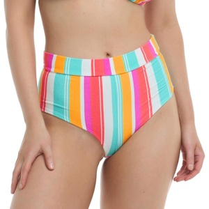 image:imageBody Glove Womens Twiggy High Waisted Boyleg Cheeky Coverage Bikini Bottom SwimsuitFirenze Stripe