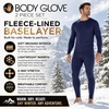 image:imageBody Glove 2 Piece Mens Fleece Lined Base layer Underwear Set Warm Insulated Top and Bottom Long Johns for Winter BaselayerNavy