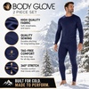 image:imageBody Glove 2 Piece Mens Fleece Lined Base layer Underwear Set Warm Insulated Top and Bottom Long Johns for Winter BaselayerNavy