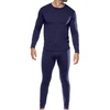 image:imageBody Glove 2 Piece Mens Fleece Lined Base layer Underwear Set Warm Insulated Top and Bottom Long Johns for Winter BaselayerNavy